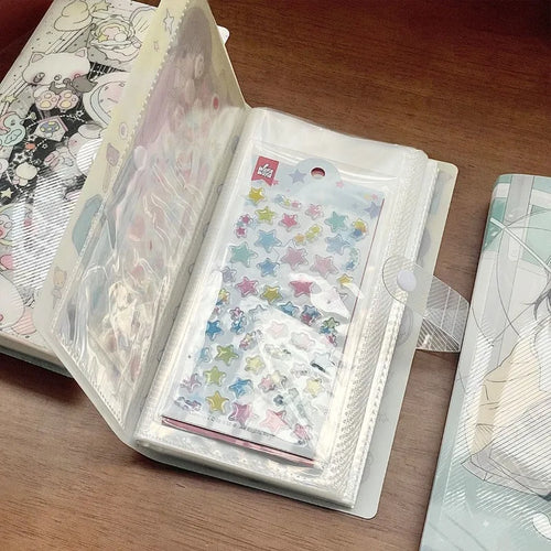Kawaii Animal Folder Sticker Storage Album Nail Decoration Stickers Hand Account Storage Book 40 Scrapbooking Material Storage